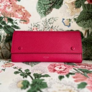Celine Pink Bifold Snap Wallet - Large